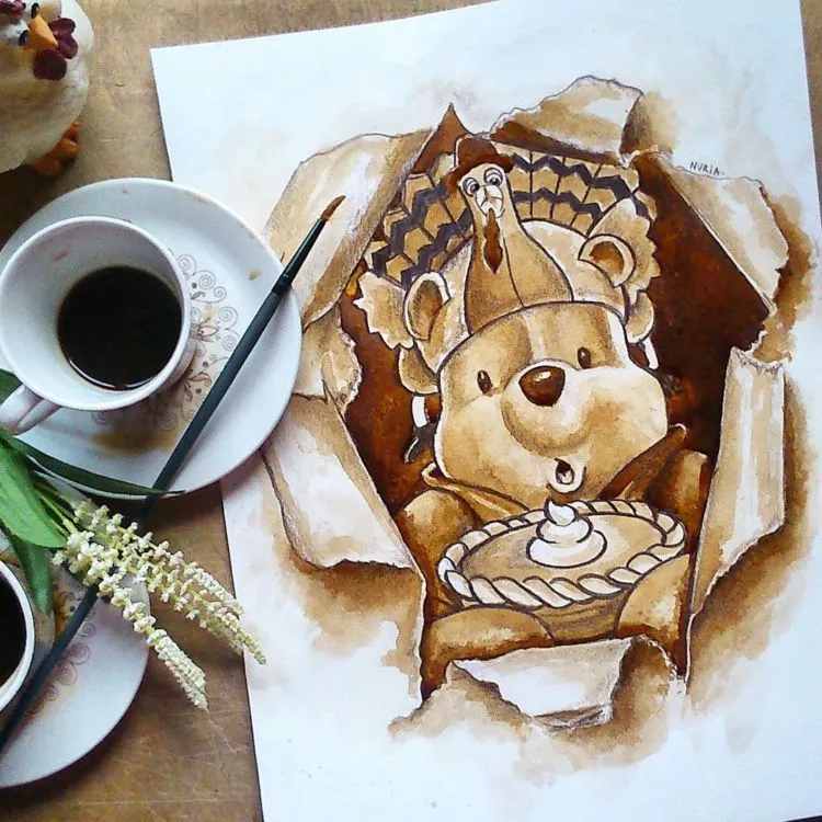 15 Lukisan Ini Pakai Kopi Sebagai Tintanya, dan Hasilnya ‘Cantik’ Banget. Langsung Bikin Juga Yuk! 27