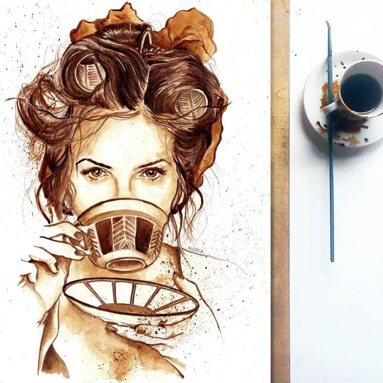 15 Lukisan Ini Pakai Kopi Sebagai Tintanya, dan Hasilnya ‘Cantik’ Banget. Langsung Bikin Juga Yuk! 29