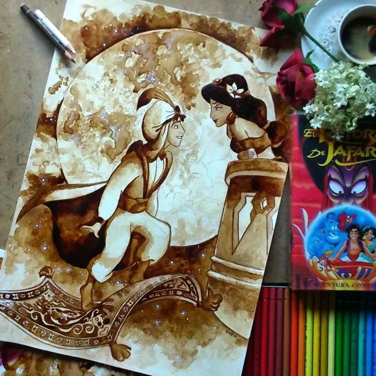 15 Lukisan Ini Pakai Kopi Sebagai Tintanya, dan Hasilnya ‘Cantik’ Banget. Langsung Bikin Juga Yuk! 23