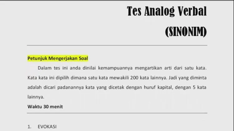 10 Soal Psikotes Kerja dan Trik Mengerjakannya 11
