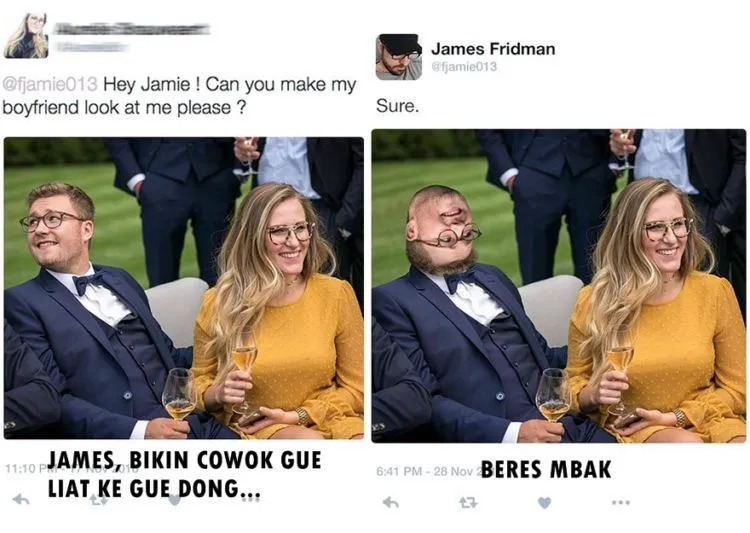 14 Foto Liburan Hasil Editan James Friedman Ini Kocak Abis! Bikin Ngakak Terus-terusan 21