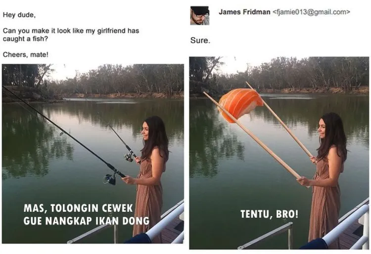 14 Foto Liburan Hasil Editan James Friedman Ini Kocak Abis! Bikin Ngakak Terus-terusan 16