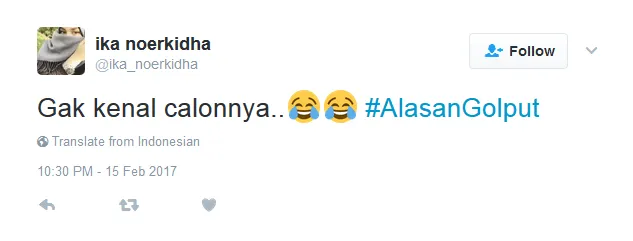 Alasan Golput 23 Netizen Ini Bisa Diterima Nggak? Mereka Terlalu Baper untuk Memilih :( 43