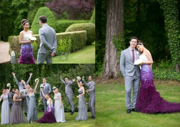 Bukan Cuma Rambut yang Bisa Berwarna, 13 Gaun Pengantin Juga Bisa Dibikin Ombre. Seru Lihatnya! 42