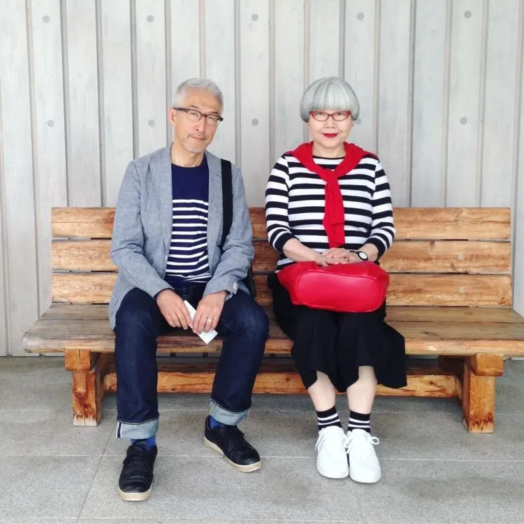 Inilah 13 Foto Super Stylish Pasangan Kakek-Nenek dari Jepang. Selebgram Mah.... Lewat! 17