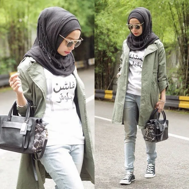 7 Inspirasi Busana A la Militer yang Disulap Jadi Gaya Buat Hijabers. Kurang Keren Apa Coba? 13