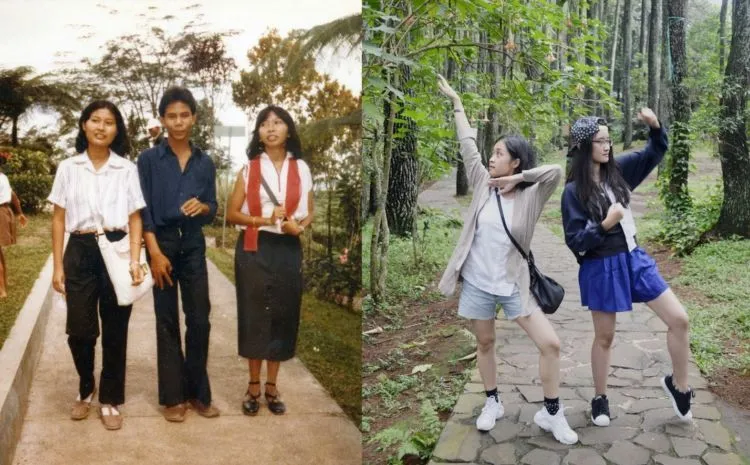 9 Foto Perbedaan OOTD Orang Dulu dan Sekarang. Perkara Gaya, Nggak Ada yang Kalah Kerennya 15