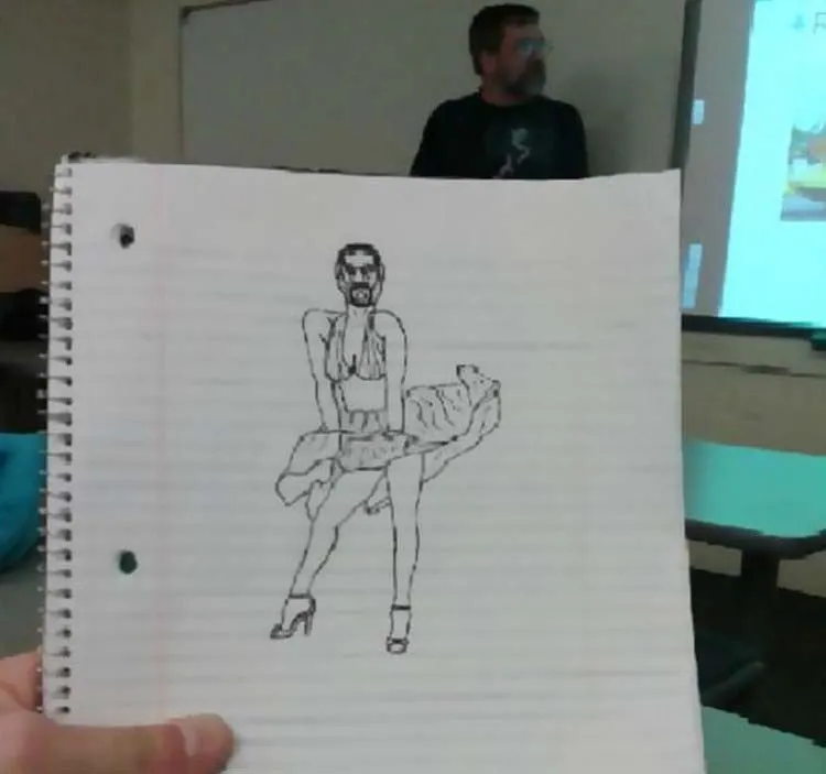 Bosan di Kelas, Mahasiswa Ini Malah Rajin Bikin Karikatur Absurd Dosennya Selama Satu Semester 17