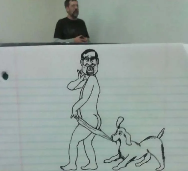 Bosan di Kelas, Mahasiswa Ini Malah Rajin Bikin Karikatur Absurd Dosennya Selama Satu Semester 18