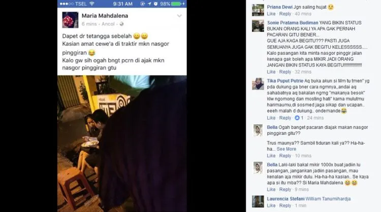 Ogah Pacaran di Pinggir Jalan, Cewek Ini Sebut Pasangan yang Makan Nasgor di Trotoar itu ‘Kasihan’ 7