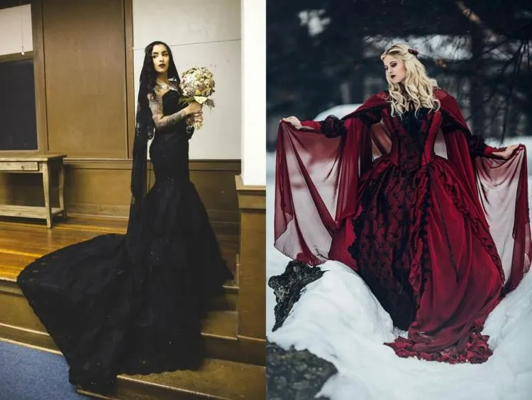 17 Ide Gaun Pernikahan Bergaya Kontemporer. Unik, Artsy, Tapi Tetap Anggun Dikenakan 29