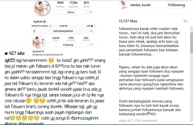 Seleb Ini Followernya Naik Turun? Ya Namanya Juga Beli. Tapi Itu Memang Tuntutan Sih, Santai Saja 8