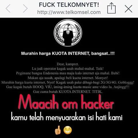 BREAKING NEWS: Situs Telkomsel Dibajak, Netizen Banyak yang Setuju Soalnya Tarifnya Kemahalan 6