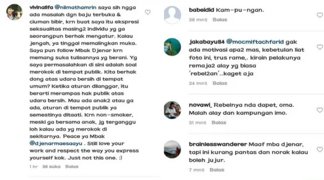 Djenar Maesa Ayu Merokok di Depan Rambu Dilarang Merokok Bandara Changi, Singapura. Netizen pun Gerah! 4