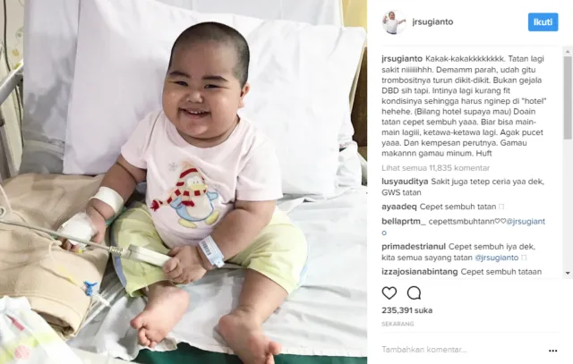 Netizen Sedih Gara-Gara Tatan Sakit. Katanya Sih Nggak Doyan Makan dan Perutnya Kempes... 10