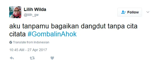 6 Bulan Lagi Ditinggal, Netizen Udah Mulai Ngegombal ke Ahok. Tagar #GombalinAhok pun Bertebaran 30