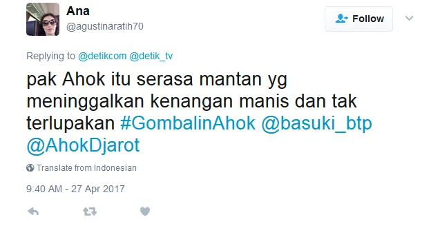 6 Bulan Lagi Ditinggal, Netizen Udah Mulai Ngegombal ke Ahok. Tagar #GombalinAhok pun Bertebaran 26