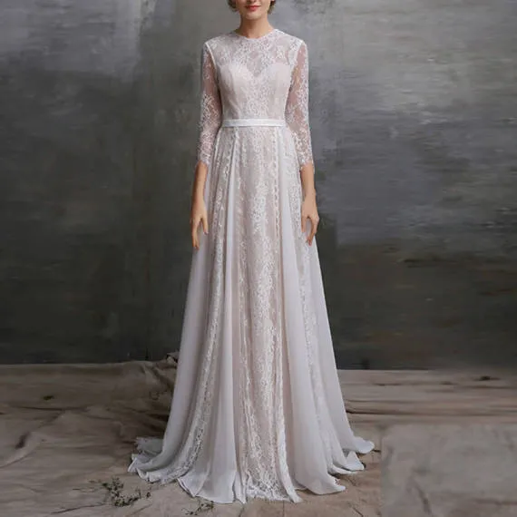 Tampil Menawan Tanpa Harus Serba Terbuka. Inilah 13 Inspirasi Bridal Look dengan Lengan Tertutup 21
