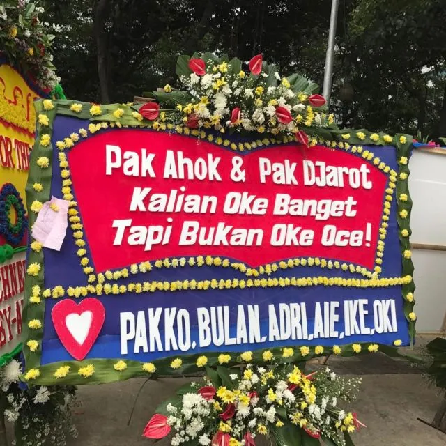 14 Karangan Bunga Unik untuk Ahok-Djarot dari Pendukungnya, Semoga Tidak Larut dalam Kekalahan 26
