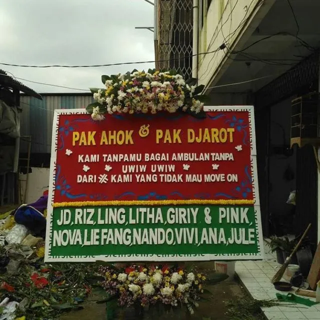 14 Karangan Bunga Unik untuk Ahok-Djarot dari Pendukungnya, Semoga Tidak Larut dalam Kekalahan 28