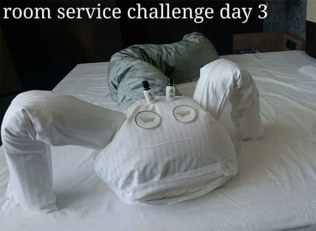 Kalau Bosan di Kamar Hotel, Kamu Bisa Meniru Traveller Ini. Bantal Guling Jadi Korban! 24