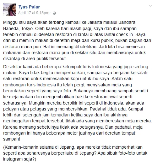 Wah, Kita Bisa Dikira Norak, Orang Indonesia Ini Viral Karena Mejanya Berantakan Usai Makan di Tokyo 6