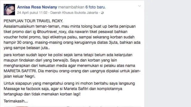 Hati-hati dengan Cewek yang Menipu Banyak Orang dengan Agen Travel Palsu Ini, Kenali Modusnya! 6