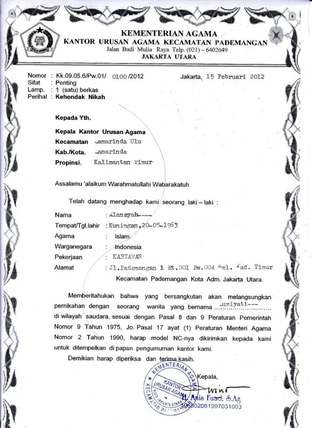 4 Alur untuk Urus Surat Numpang Nikah. Jangan Malas Baca, Apalagi Kalau Kamu dan Calon Beda Daerah 5