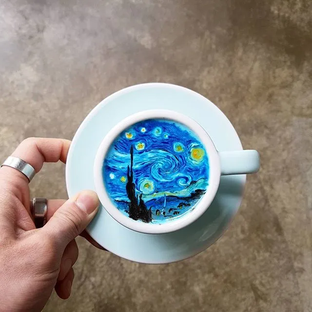 Beda dari Latte Art Biasa, 9 Kreasi Kopi Ini Memukau Abis! Padahal Ya Cuma dari Buih Susu Diwarnai 19