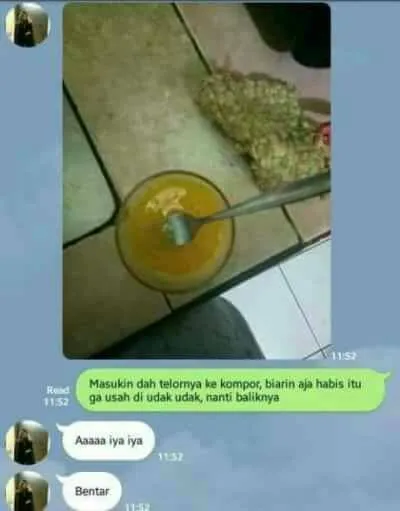 Cewek Ini Ternyata Nggak Bisa Masak, Lalu Diajari Masak Telur Sama Cowoknya, Isi Chatnya Bikin Gemas 35