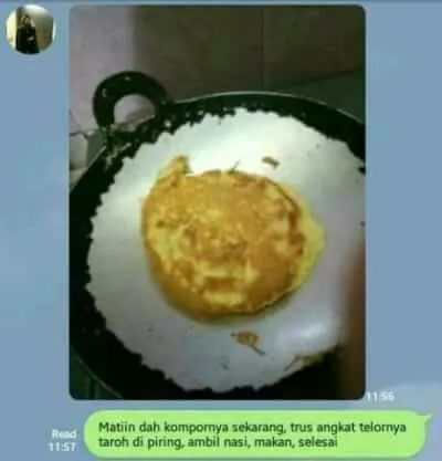 Cewek Ini Ternyata Nggak Bisa Masak, Lalu Diajari Masak Telur Sama Cowoknya, Isi Chatnya Bikin Gemas 39