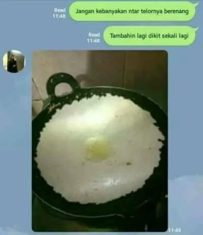 Cewek Ini Ternyata Nggak Bisa Masak, Lalu Diajari Masak Telur Sama Cowoknya, Isi Chatnya Bikin Gemas 31