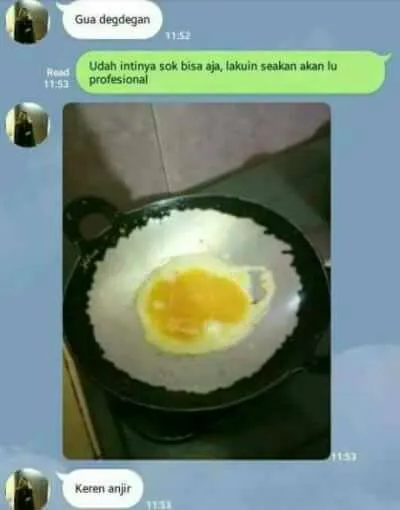 Cewek Ini Ternyata Nggak Bisa Masak, Lalu Diajari Masak Telur Sama Cowoknya, Isi Chatnya Bikin Gemas 36