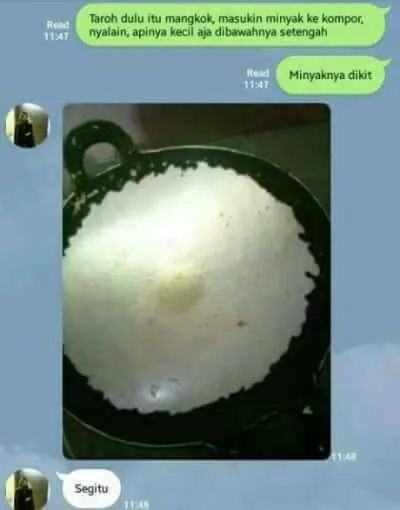 Cewek Ini Ternyata Nggak Bisa Masak, Lalu Diajari Masak Telur Sama Cowoknya, Isi Chatnya Bikin Gemas 30