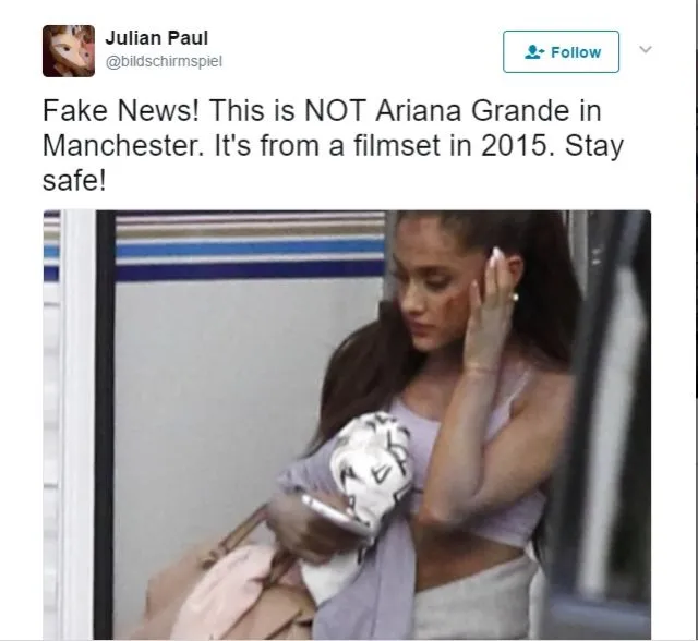 Bikin Panik! Inilah Berita Palsu yang Beredar Terkait Bom di Konser Ariana Grande Kemarin, Be Smart 16