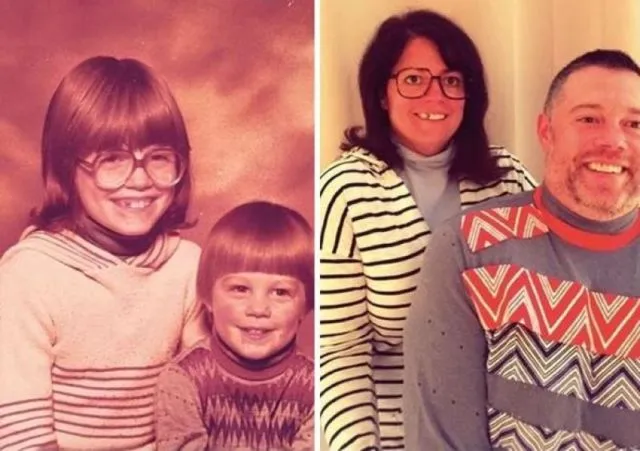 16+ Reka Ulang Pose dari Foto Masa Kecil Ini Tentu Nggak Layak Dilakukan. Tapi Hasilnya Kocak Banget 33