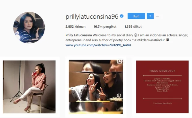 Prilly Jadi Orang Indonesia Pertama yang Bisa Nyobain Filter Wajah di IG, Kapan Kita Bisa Coba Juga? 7