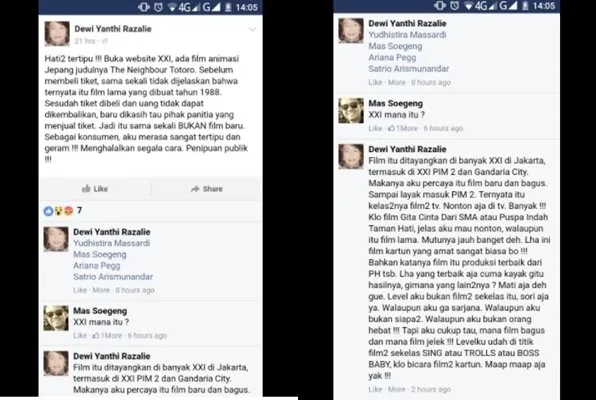 Wanita Ini Tuduh XXI Lakukan Penipuan Karena Film Totoro Ternyata Film Lawas, Lah Semua Udah Tahu :( 6