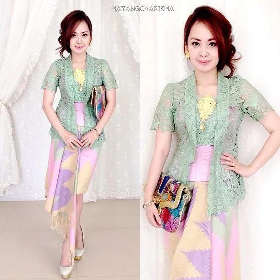 13 Inspirasi Kebaya Lengan Pendek untuk Segala Acara. Santai Tapi Tetap Terlihat Punya Pesona 15
