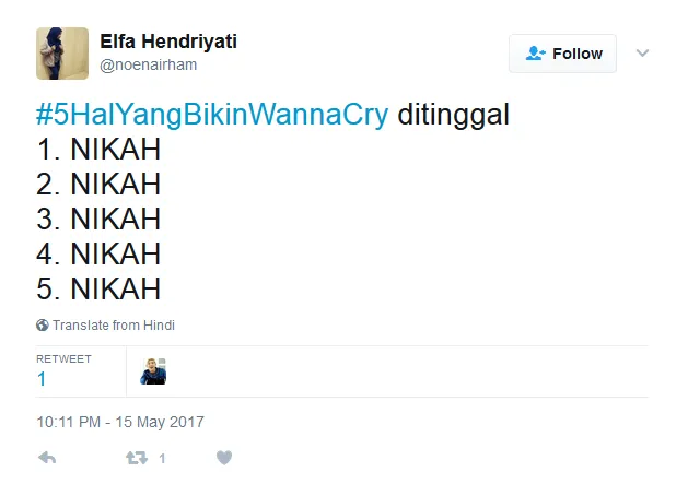 Kocak! Netizen Bikin Tagar #5HalyangBikinWannaCry, Bukan Nama Virus, Tapi Beneran ‘Wanna Cry’ :( 20