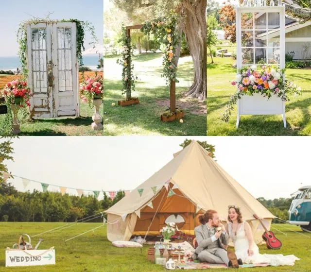 9 Inspirasi Pesta Pernikahan A la Boho-Hippie, Buat Kalian Calon Pengantin yang Mencintai Alam 15