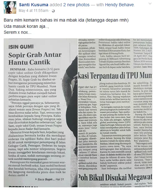 Kabar Adanya Hantu yang Order Grab di Bali Bikin Heboh, Kamu yang Nggak Percaya Sih Cuma Bisa Ngakak