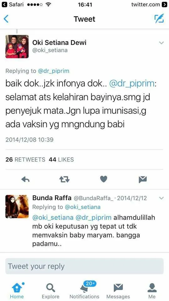 Dua Anak Oki Kena Campak. Isu Pro Vaksin dan Anti Vaksin Hangat Lagi! 5