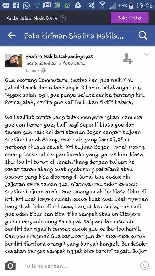 Tempat Duduknya di KRL Diminta Ibu Hamil, Cewek Ini Malah Marah-Marah di Facebook. Duh, Segitunya ya 7