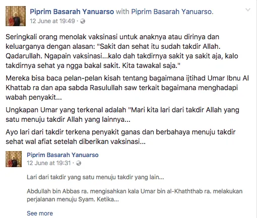 Dua Anak Oki Kena Campak. Isu Pro Vaksin dan Anti Vaksin Hangat Lagi! 7