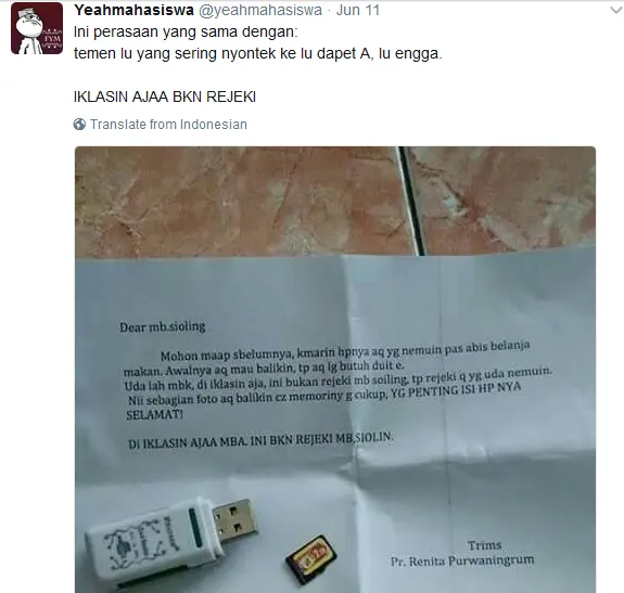 Ada Orang Nemuin HP Hilang, Tapi yang Dikembalikan Cuma Data-datanya, Alasannya ‘Aq Lagi Butuh Duit’ 7