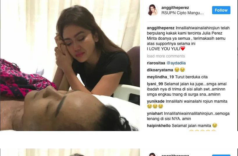 Berita Duka: Perjuangan Telah Usai, Julia Perez Akhirnya Harus Berpulang