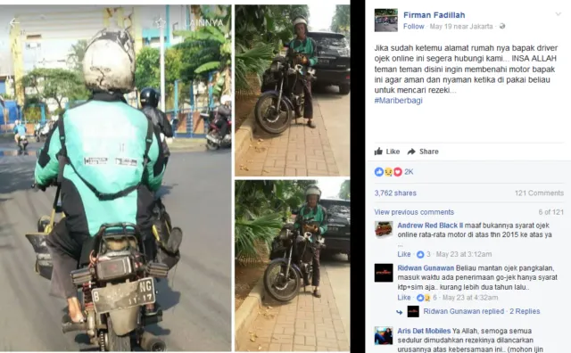Klub Motor Ini Bantu Perbarui Motor Lusuh Seorang Pak Gojek. Solidaritas Pengendara RX King Nih! 7