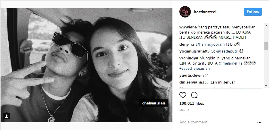 Gara-gara Dekat Sama Bastian Steel, Warganet Bikin #AksiBelaIslan. Sampai Akun FPI Ikutan di-Tag 6