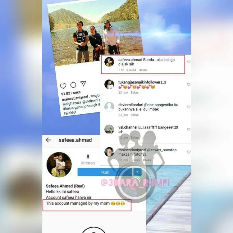 Akun Safeea Ahmad Palsu Komen di Instagram Maia Estianti. Tapi yang Kena Hujat Warganet Tetap Mulan! 4